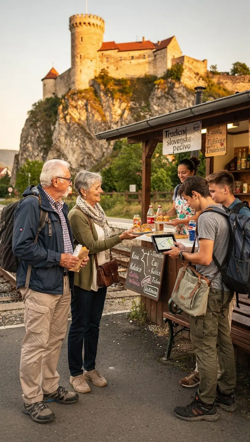 Pohľad na interiér vlaku s pohodlnými sedadlami a cestovateľmi využívajúcimi bezplatné Wi-Fi počas jazdy.